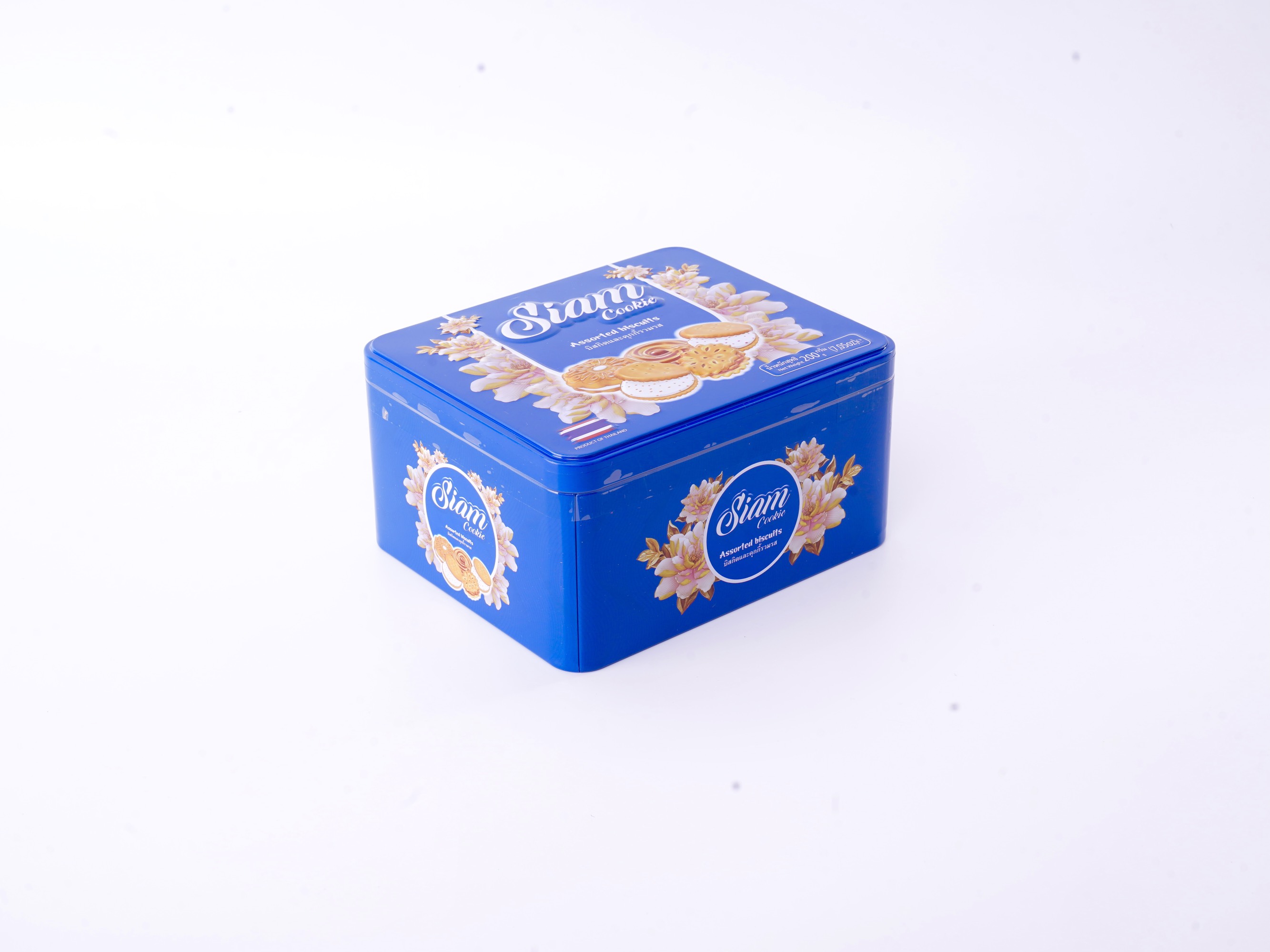 Bánh quy Siam mix các vị 200g - Hộp vuông Màu xanh